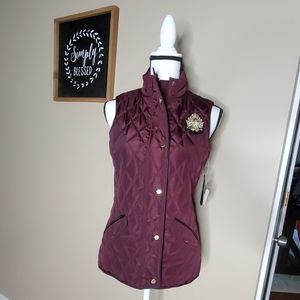 BNWT Ralph Lauren Quilted Vest in plum